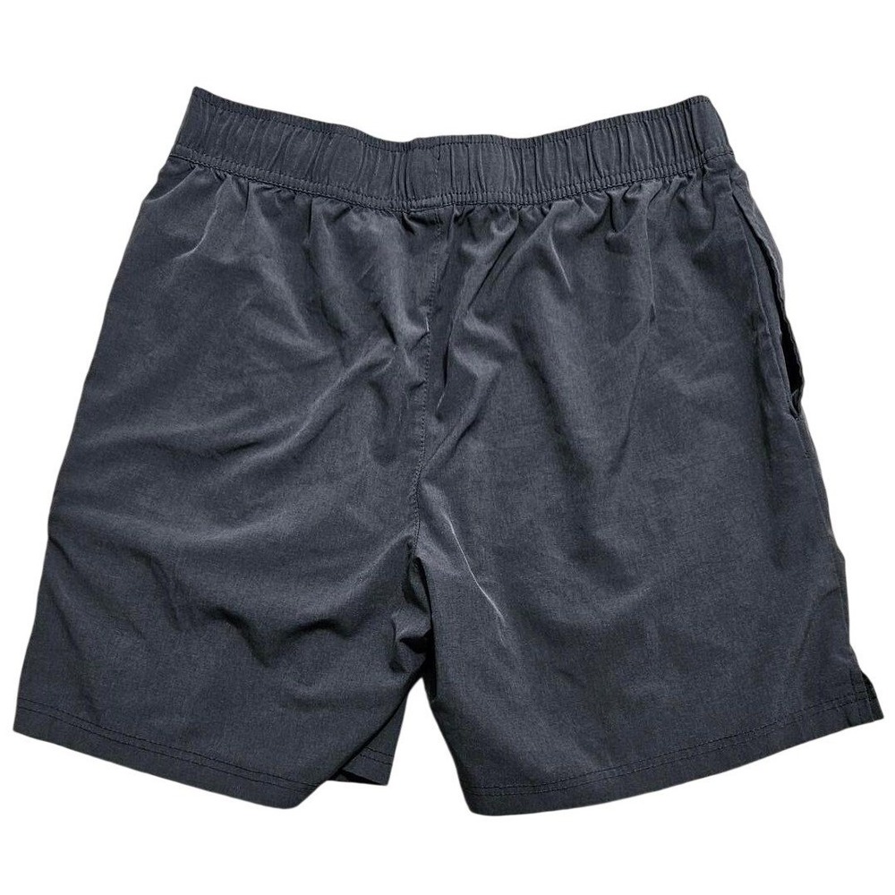 LEG3ND Mens Athletic Shorts Charcoal Grey Elastic Waist Zipper Pocket‎ Size L *